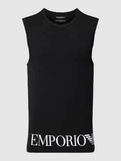 Emporio Armani Tanktop met labelprint model 'SHINY'