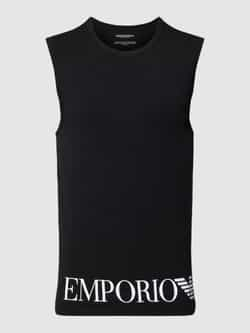 Emporio Armani Tanktop met labelprint model 'SHINY'