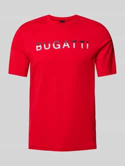 Bugatti T-shirt met labelprint