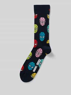 Happy Socks Regular fit sokken met logostitching model 'Spidey'