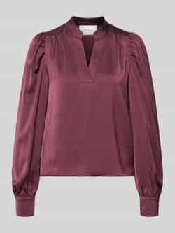 NEO NOIR Dames Blouses Rosslyn Heavy Sateen Blouse Bordeaux