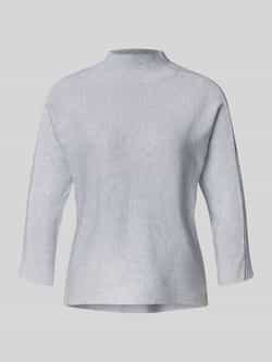 Comma Gebreide pullover met opstaande kraag en 3 4-mouwen