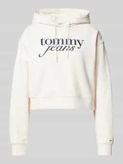 Tommy Jeans Korte hoodie met labelprint