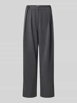 Jake*s Casual Stoffen broek met wijde pijpen en sierknopen