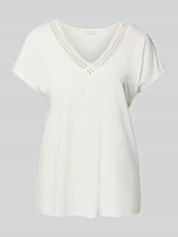 Christian Berg Woman T-shirt van een modalmix met V-hals