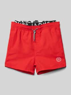 Jack & jones JUNIOR zwemshort JPSTFIJI rood Jongens Gerecycled polyester 164