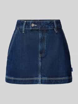 OTTO HUGO Blue Minirok Garalia_B met contrasterende stiksels
