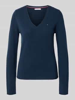 Tommy Hilfiger Slim fit gebreide pullover van zuivere wol