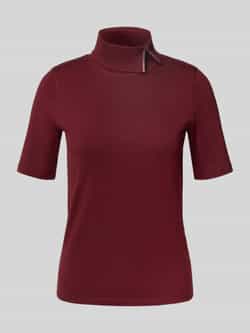 Marc Cain Nauwsluitend T-shirt van katoenmix met col