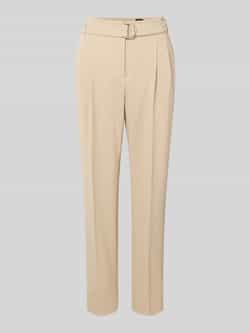 Boss Regular fit broek van kreukvrije crêpe
