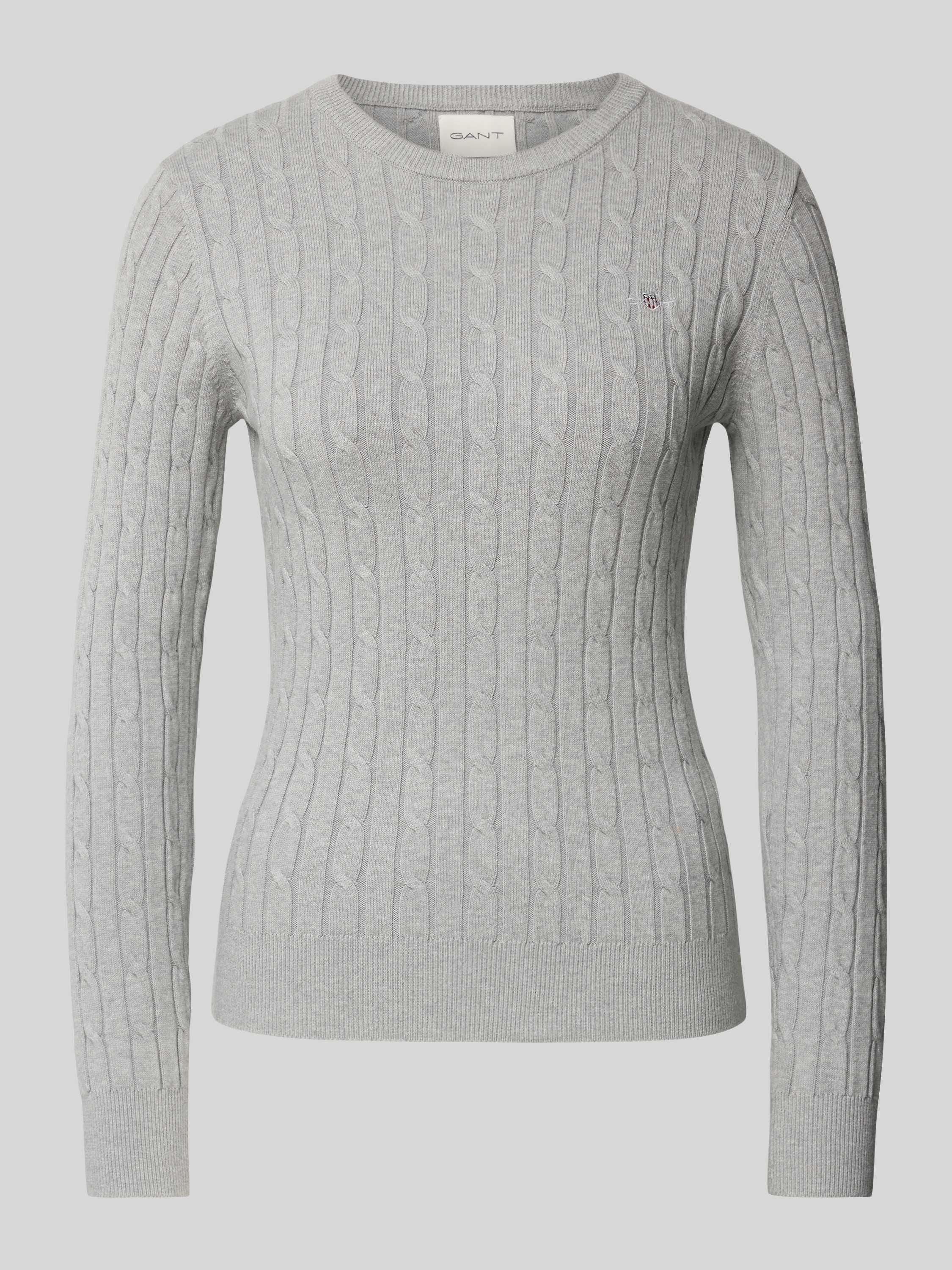 Gant Gebreide pullover met kabelpatroon