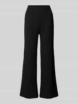 Christian Berg Woman Flared fit stoffen broek met structuurmotief