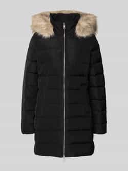 Tommy Hilfiger Slim fit lange donsjas met afneembaar imitatiebont