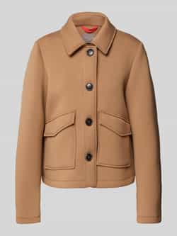 Christian Berg Woman Selection Regular fit jack met platte kraag en steekzakken