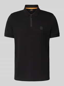 BOSS ORANGE Heren Polo's & T-shirts Passerzip Zwart