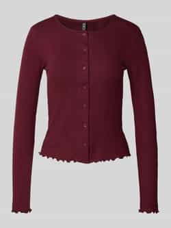 Pieces Slim fit gebreid jack van puur katoen model 'MARIE'