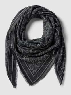 Calvin Klein Zwarte Modale Sjaal Herfst Winter Collectie Black Dames