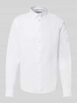 Casual friday Regular fit linnen overhemd met button-downkraag model 'Anton'