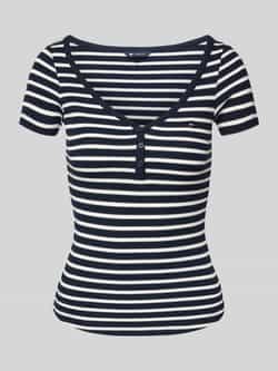 TOMMY JEANS Shirt met korte mouwen TJW SLIM HENLEY WAFFLE SS