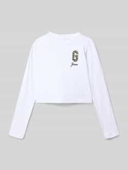 Guess Kort shirt met lange mouwen en logostitching