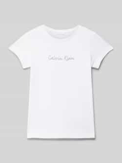 Calvin Klein Jeans Slim fit T-shirt met labelprint