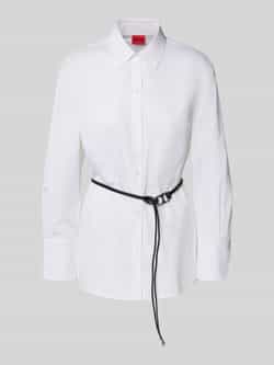 HUGO Overhemdblouse met tailleriem model 'Everlee'