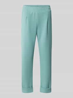 Christian Berg Woman Slim fit sweatpants met stolpplooien