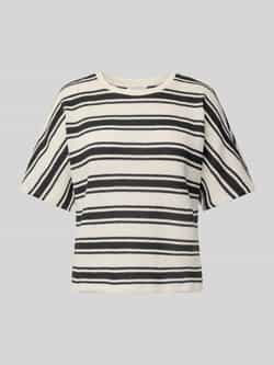 Christian Berg Woman T-shirt met geribde ronde hals