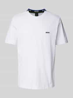 BOSS Green T-shirt met labelstitching model 'Taddy'