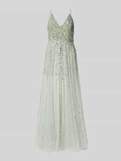 Lace & Beads Avondjurk met siersteentjes en pailletten