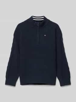 TOMMY HILFIGER Jongens Truien & Vesten Turtleneck Half Zip Sweater Blauw