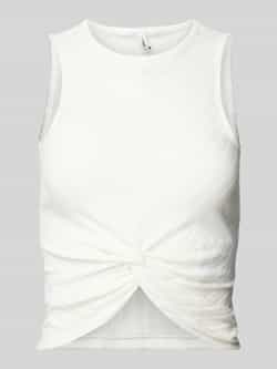 Only Slim fit tanktop met wikkellook model 'SANDY'