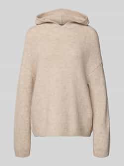 Marc O'Polo Regular fit gebreide hoodie met alpaca en scheerwol