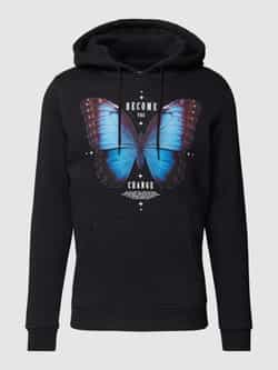 Mister tee Hoodie met motiefprint model 'Become the Change'