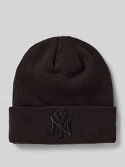 New era Beanie met labeldetail