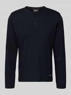Blend Shirt met lange mouwen en korte knoopsluiting model 'BRAT'