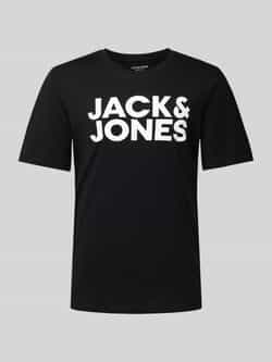 JACK & JONES ESSENTIALS slim fit T-shirt Jjecorp met logo