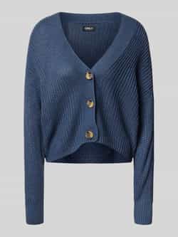 Only Regular fit gebreid jack met extra brede schouders model 'CAROL'