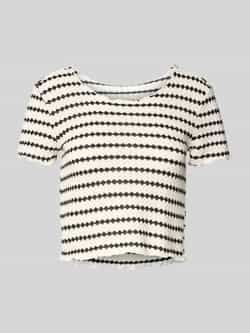 Only Slim fit T-shirt met all-over motief model 'LEVA'
