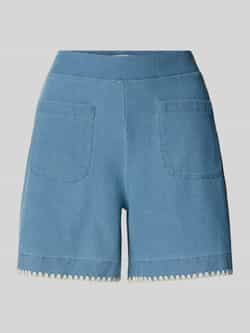 ICHI denim relaxed regular waist denim short light blue denim