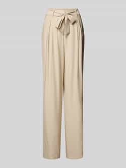 MSCH Copenhagen High waist broek met strikceintuur model 'Nyla Amabella'