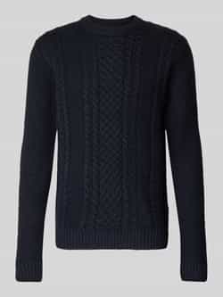 Jack & jones Gebreide pullover met ribboorden model 'PAUL'