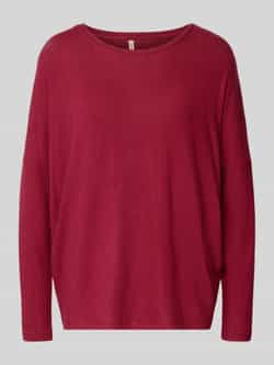 Soyaconcept Shirt met ronde hals SC-BIARA 1 comfortabele trui elastische viscosekwaliteit in gemêleerde uitstraling