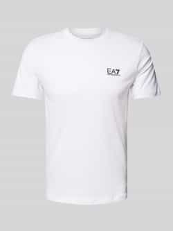 Emporio Armani EA7 Witte Katoenen T-Shirt Heren Polo Collectie White Heren