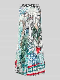Marc Cain Abstracte Maxi Rok met Plooien Multicolor Heren