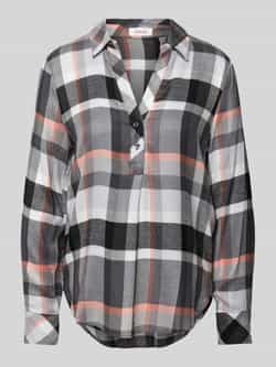 s.Oliver RED LABEL Regular fit blouseshirt van een mix van viscose en modal met ruitmotief