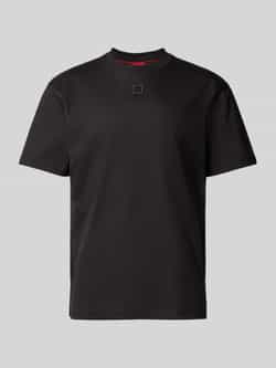 Hugo Boss Zachte Zwarte T-shirt met Verstoord Logo Black Heren