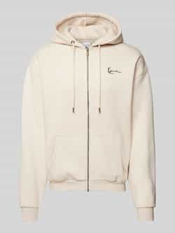 Karl Kani Chest Signature Os Full Zip Diner Hoodie Hooded vesten Heren vanilla melange maat: XL beschikbare maaten:S M L XL