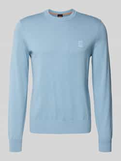 Boss Orange Regular fit gebreide pullover van een mix van katoen en kasjmier model 'KANOVANO'