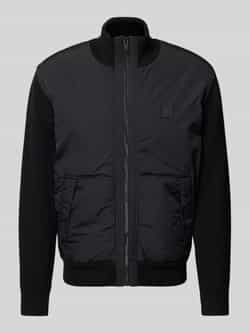 Boss Orange Gebreid jack met labelpatch model 'Kydalbrio'